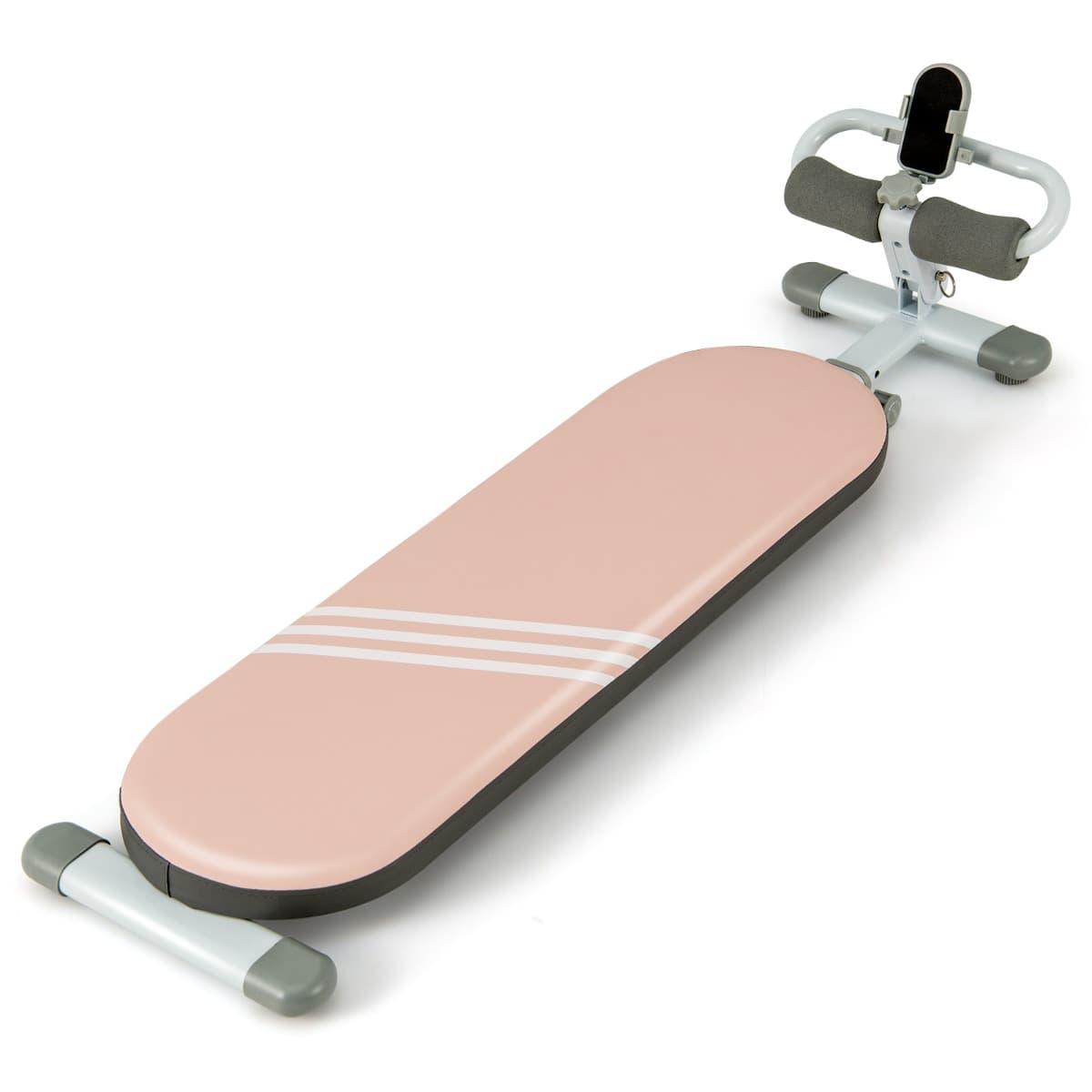 CostwayBanc de Musculation Multifonction avec 3 Angles et Longueur Réglable Banc de Redressement Assis Pliable pour 14 à 18 Ans Charge 150KG Rose