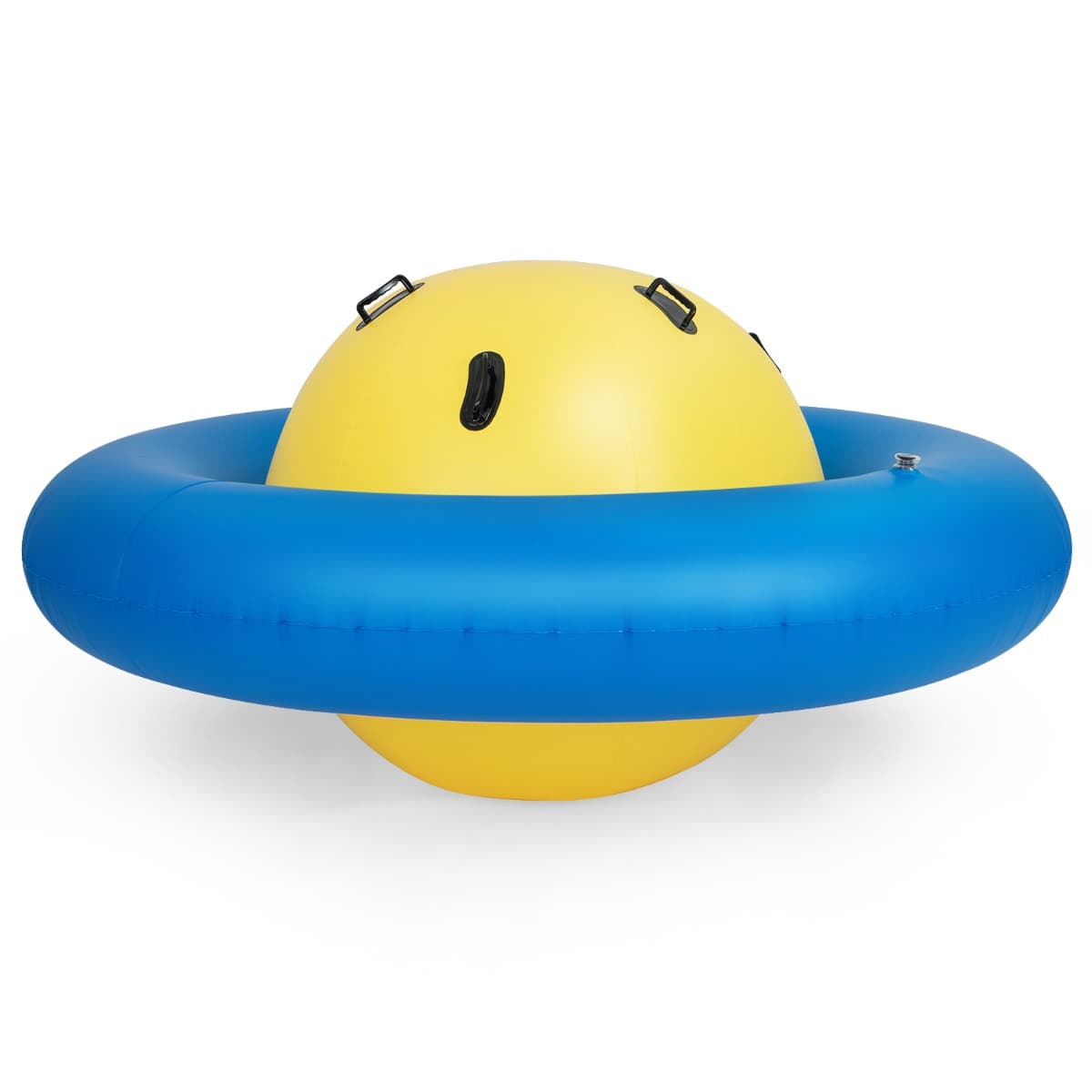 CostwayBalle Gonflable Enfants Ø233cm avec 6 Poignées Château Gonfable en PVC avec Surface Élastique Balle Rebondissante pour 3 Enfants de 5 Ans+