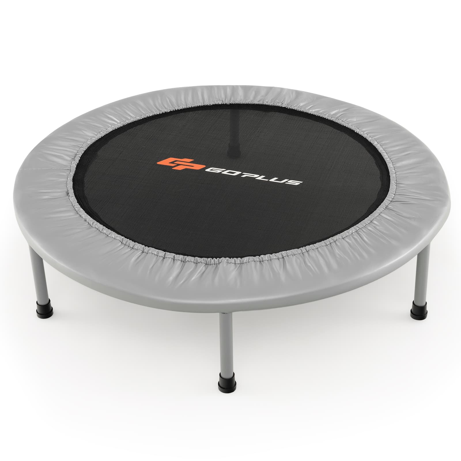 CostwayTrampoline de Fitness Pliable Ø95,5CM pour Intérieur et Extérieur pour Adultes et Enfants Charge Max 150KG Gris
