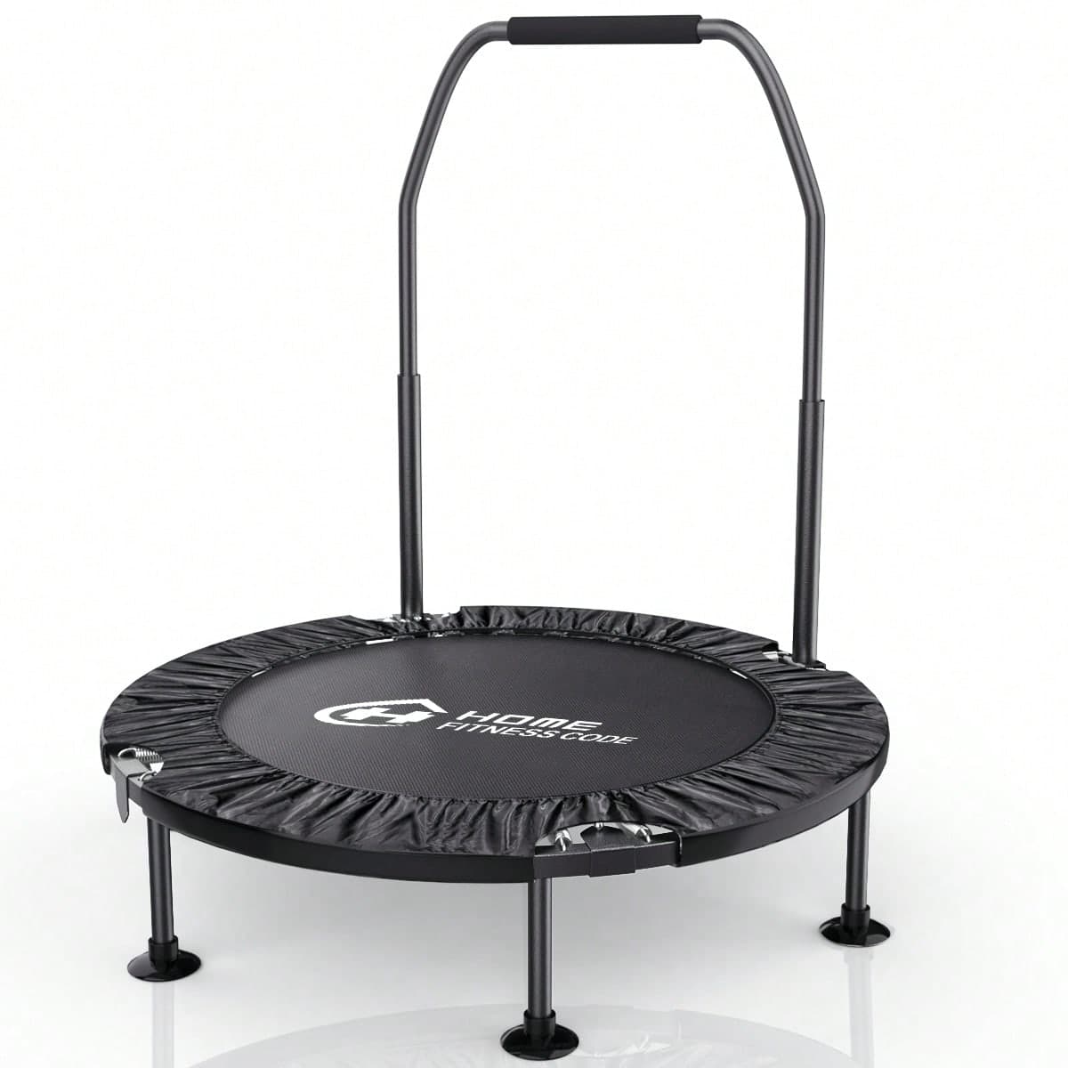 Trampoline de fitness pliable de 40 pouces, rebondeur d'exercice pour intérieur et extérieur